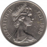 Монета. Фиджи. 10 центов 1985 год. ав.