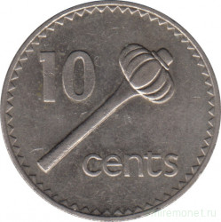 Монета. Фиджи. 10 центов 1985 год.