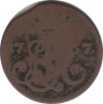Монета. Польша. 1 грош 1767 год. g (малая). Брак. ав.