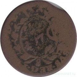 Монета. Польша. 1 грош 1767 год. g (малая). Брак.