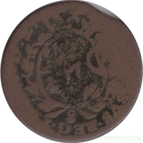 Монета. Польша. 1 грош 1767 год. g (малая). Брак.