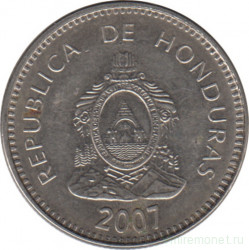 Монета. Гондурас. 20 сентаво 2007 год.