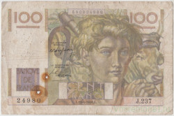 Банкнота. Франция. 100 франков 1948 год. 06.11.1948. Тип 128b.