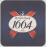 Подставка. Пиво "Kronenbourg". (без предупреждения о вреде). оборот.