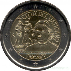 Монета. Ватикан. 2 евро 2023 год. 500 лет со дня смерти Пьетро Перуджино. Буклет, коинкарта.