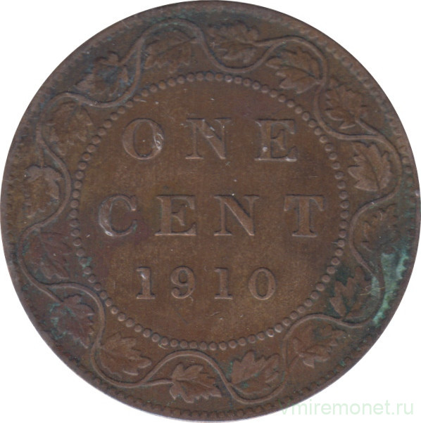 Монета. Канада. 1 цент 1910 год.