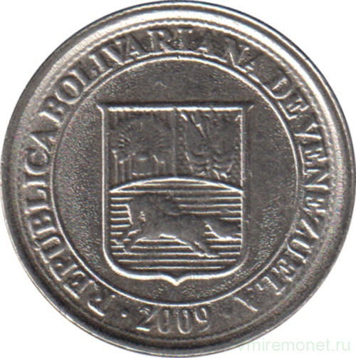 Монета. Венесуэла. 10 сентимо 2009 год.