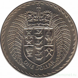 Монета. Новая Зеландия. 1 доллар 1973 год.