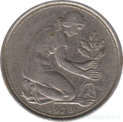Монета. ФРГ. 50 пфеннигов 1978 год. Монетный двор - Гамбург (J).