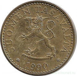 Монета. Финляндия. 20 пенни 1990 год.