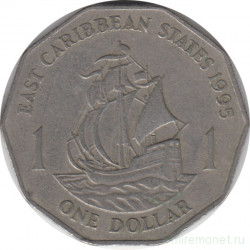 Монета. Восточные Карибские государства. 1 доллар 1995 год.
