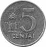 Монета. Литва. 5 центов 1991 год. ав