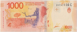 Банкнота. Аргентина. 1000 песо 2017 год. Тип 366 (3).