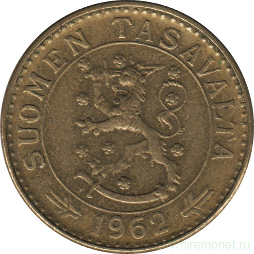 Монета. Финляндия. 20 марок 1962 год.