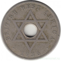 Монета. Британская Западная Африка. 1 пенни 1936 год. Георг V.