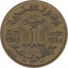Монета. Марокко. 1 франк 1945 год. ав.