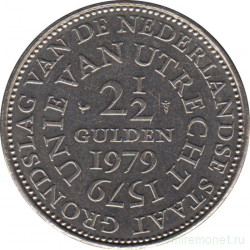 Монета. Нидерланды. 2,5 гульдена 1979 год. 400 лет Утрехтской унии.