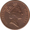 Монета. Фиджи. 1 цент 1994 год. ав.