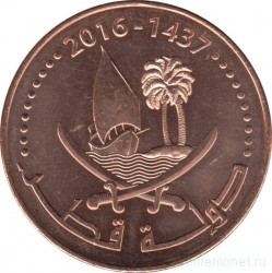 Монета. Катар. 10 дирхамов 2016 год.