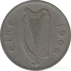 Монета. Ирландия. 2 шиллинга (флорин) 1966 год.