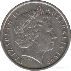 Монета. Австралия. 10 центов 1999 год.