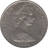 Монета. Новая Зеландия. 5 центов 1980 год. ав.