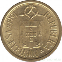 Монета. Португалия. 10 эскудо 1991 год.