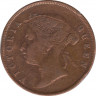 Монета. Стрейтс Сетлментс. 1 цент 1901 год. рев.