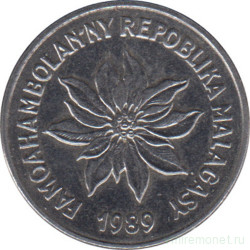 Монета. Мадагаскар. 1 франк 1989 год.