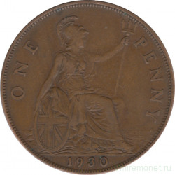 Монета. Великобритания. 1 пенни 1930 год.