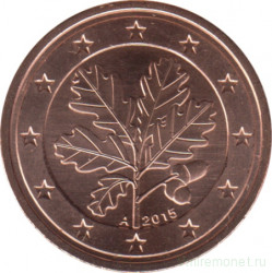 Монета. Германия. 2 цента 2015 год. (A).
