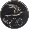 Монета. Острова Кука. 20 центов 1975 год. FM. ав.
