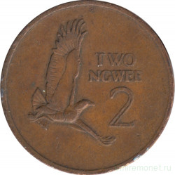 Монета. Замбия. 2 нгве 1982 год.
