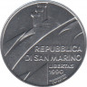 Монета. Сан-Марино. 1 лира 1990 год. 16 веков истории Сан-Марино. рев.