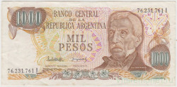 Банкнота. Аргентина. 1000 песо 1976 год. Тип 304d(2).