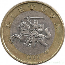 Монета. Литва. 2 лита 1999 год.