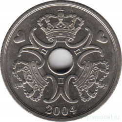 Монета. Дания. 5 крон 2004 год.