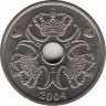  Монета. Дания. 5 крон 2004 год. ав.