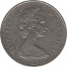 Монета. Канада. 10 центов 1969 год.