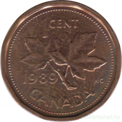 Монета. Канада. 1 цент 1989 год.