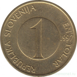 Монета. Словения. 1 толар 1997 год.