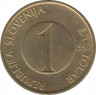  Монета. Словения. 1 толар 1997 год. ав.