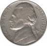 Монета. США. 5 центов 1959 год.  Монетный двор - Денвер (D). ав.