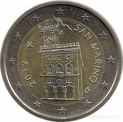 Монета. Сан-Марино. 2 евро 2012 год.