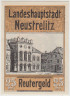 Бона. Нотгельд. Германия. Город Нойстрелитц. 25 пфеннигов 1922 год. Вариант 969.1.2. ав.