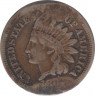 Монета. США. 1 цент 1863 год. ав.
