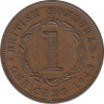 Монета. Британский Гондурас. 1 цент 1943 год. ав.