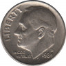  Монета. США. 10 центов 1984 год. Монетный двор D. ав.