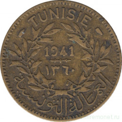 Монета. Тунис. 1 франк 1941 год.