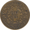 Монета. Тунис. 1 франк 1941 год. ав.